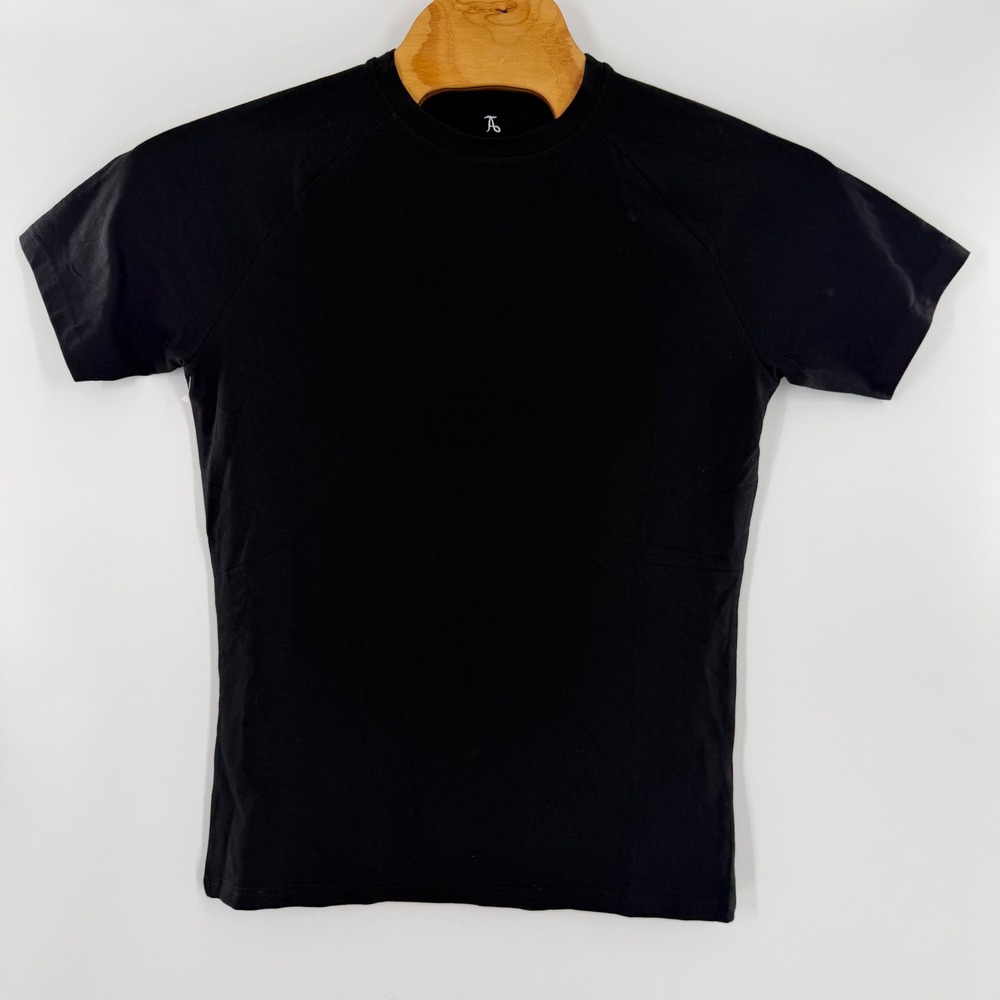 Tailored Athlete Mens Basic T-Shirt Black Raglan Sleeve Athletic Fit Size L
